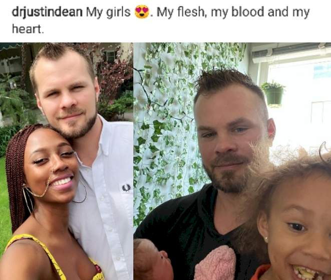 Korra Obidi's husband, Justin finally reveals real father of daughters, June and Athena, after being advised to do DNA test