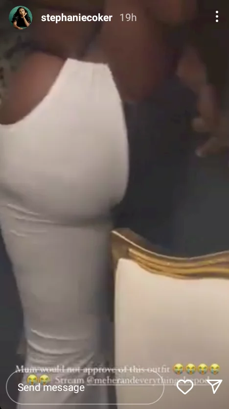 'Mum would not have approved of this outfit' - Media personality, Stephanie Coker says as she shares photos of cut out pant lady wore to a party