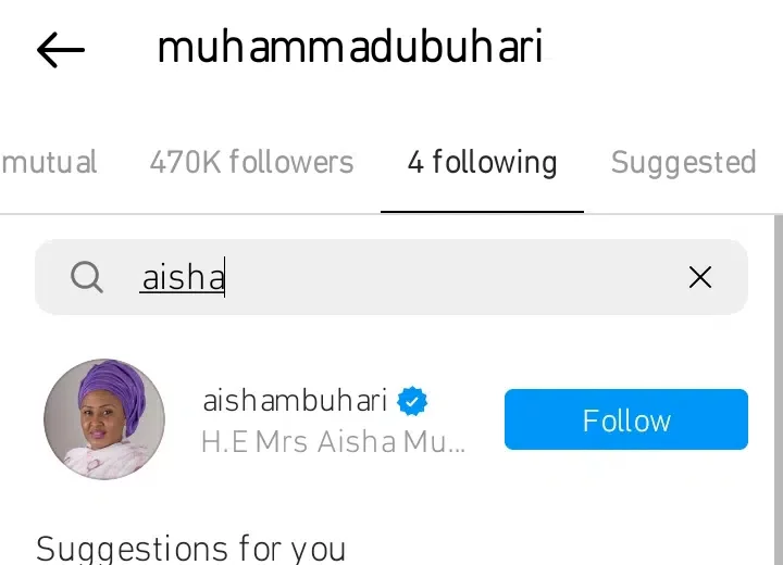 Aisha Buhari pens worrisome note as she unfollows husband on Instagram