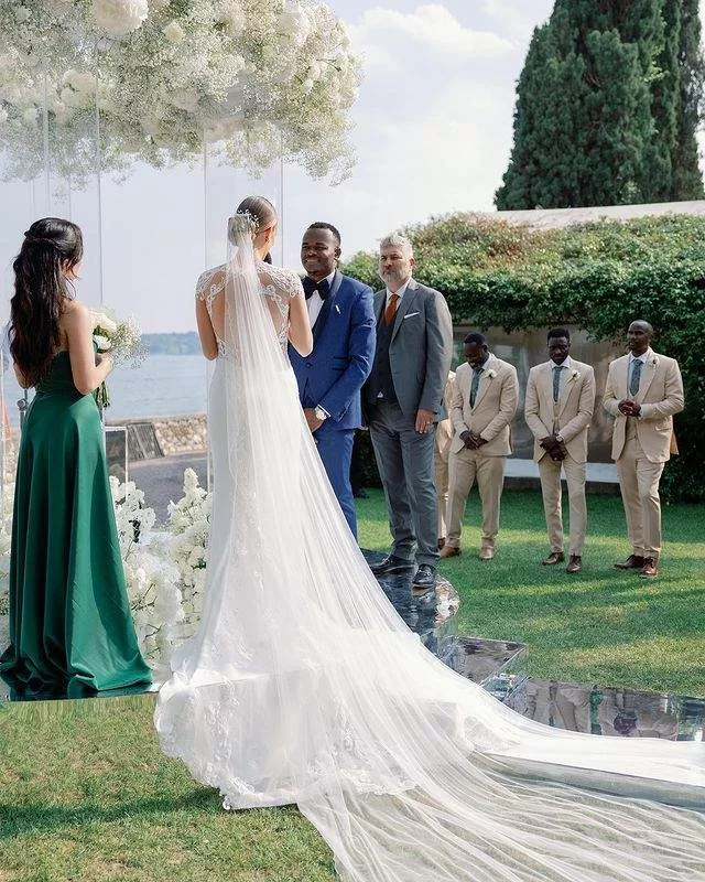 Former Super Eagles striker Obinna Nsofor marries his Serbian partner, Anastasija Radi (photos)