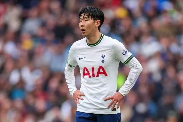 Son Heung-min looks dejected during the 2022-23 season (cred: CNN)