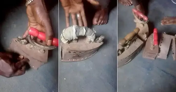 "I will pay you N4.6 million" - Nigerian man offers millions to anyone who can sell old pressing iron to him (Video)
