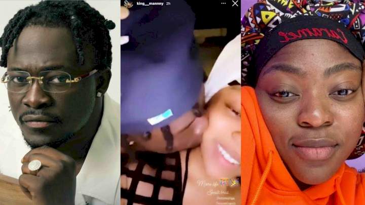 "Be like Sydney don chop breakfast" - Burna boy's PA, King Manny and Caramel Plugg make their relationship public; gifts her N1m (Video)
