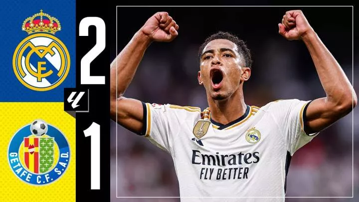 Real Madrid 2 - 1 Getafe (Sep-02-2023) LaLiga Highlights