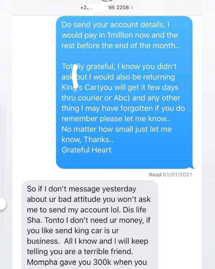 I was shocked when I found out - Bobrisky says as he reveals what Mompha gave Tonto Dikeh in leaked chat