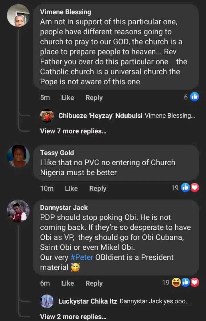 Reactions as Catholic Priest sends members without PVC home (Video)