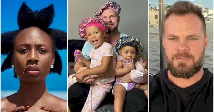 "Don't throw my daughter on the floor" - Korra Obidi drags ex husband, Justin Dean over head injury on first daughter, June