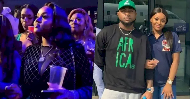 Chioma rocks 30BG chain during Davido's performance at a show (Video)