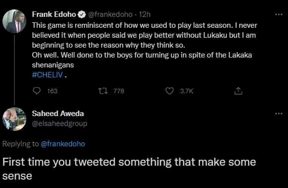 'Your mental health prescription just started working today' - Frank Edoho mercilessly ridicules troll