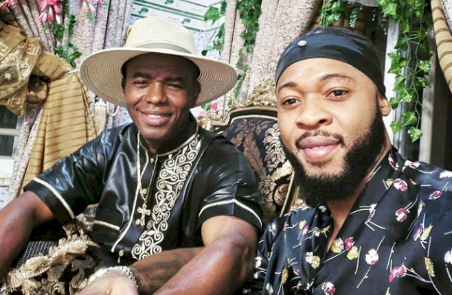 Fans React As Flavour is Spotted With Reverend Father Mbaka In Enugu [Photos]