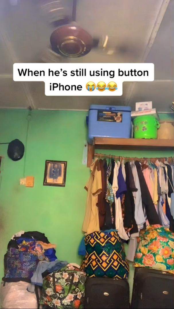 'You're using iPhone 12 but your room looks like prison