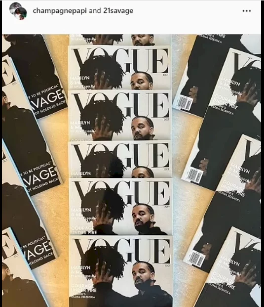 Rappers Drake and 21 Savage ordered by court to stop use of fake Vogue cover to promote their album in latest in $4M suit