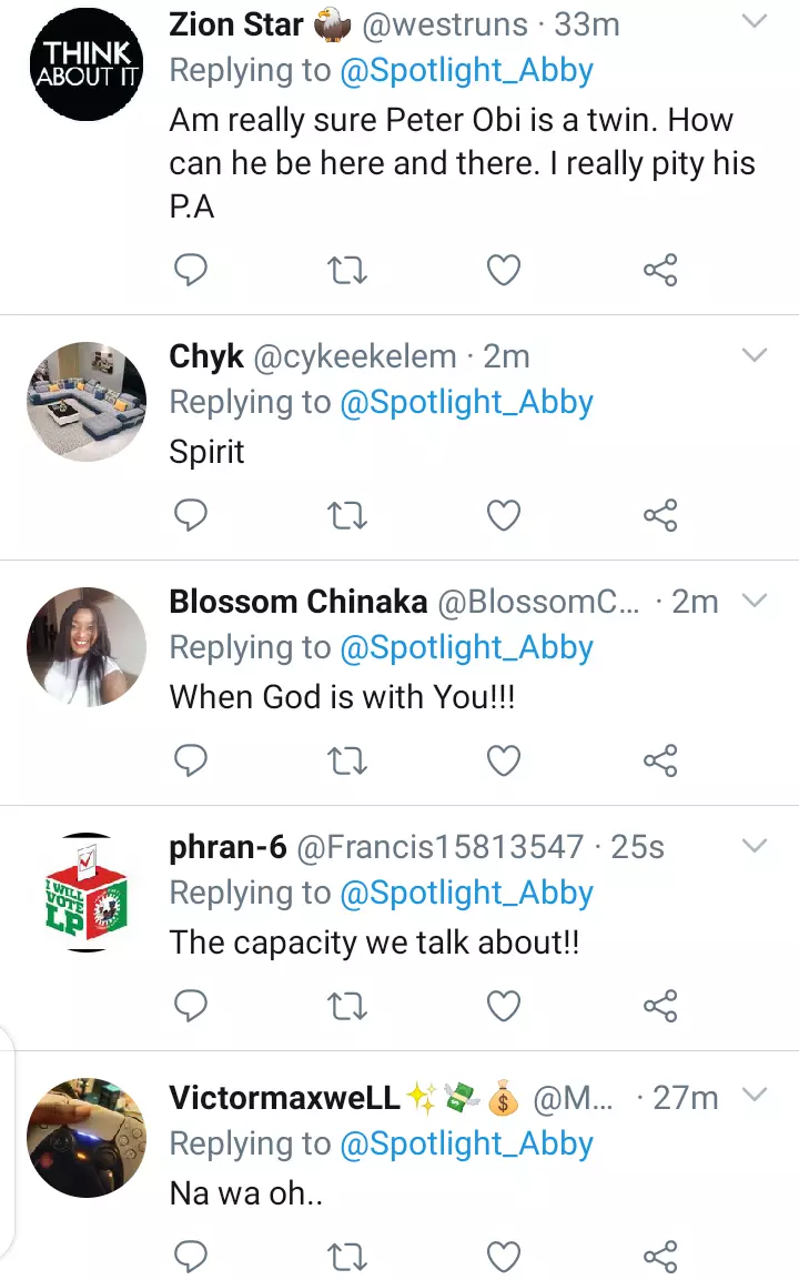 Reactions As Peter Obi Travels Across Three States In A Day