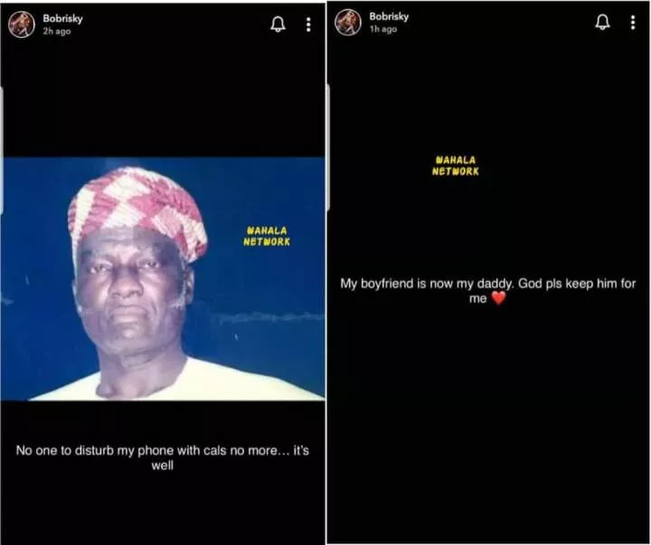 Bobrisky reveals new father few days after demise of his real father