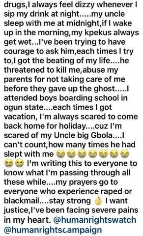 'If I wake up my kpekus always get wet' - Man narrates how his uncle drugged and defiled him at age 11