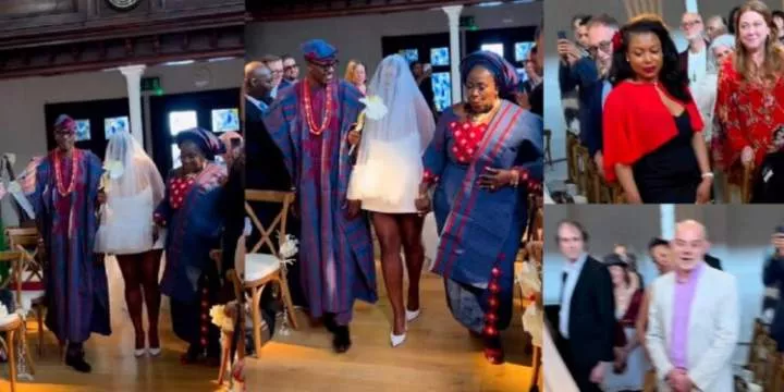 Pastor's daughter causes a stir with her mini-wedding dress in church (video)