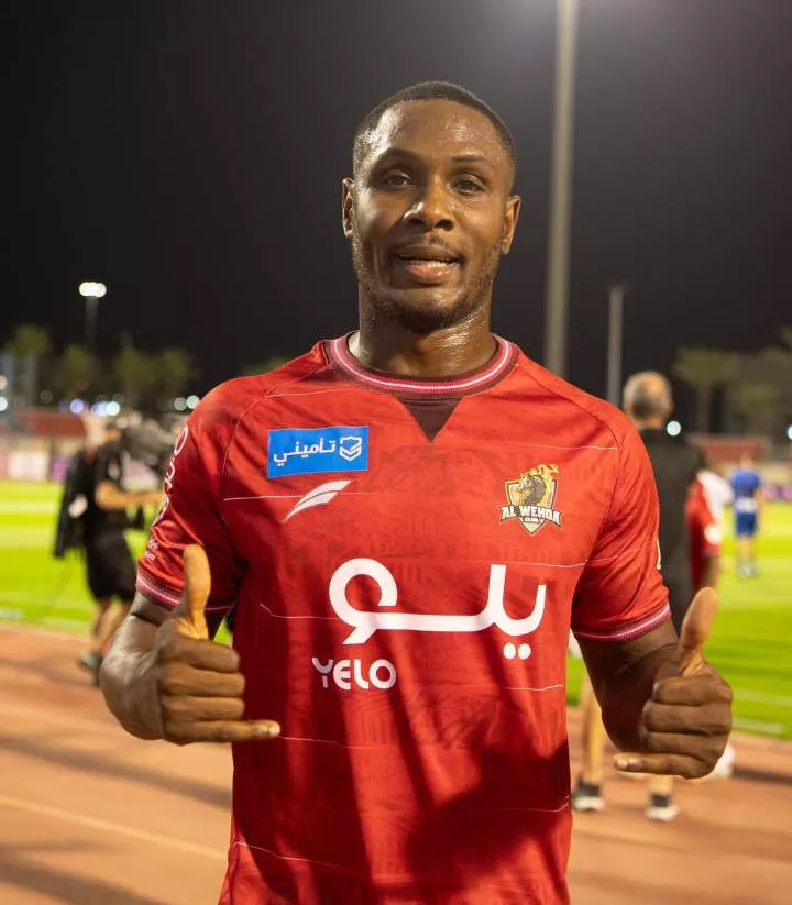 It was a historic debut for Ighalo who continues to extend his goal record in the Saudi League after previously featuring for Al-Shabab and Al-Hilal. (Instagram/Al Wehda)