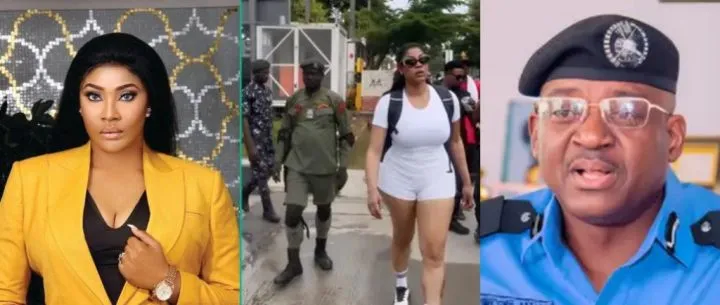 Nigeria police to probe armed officers escorting actress Angela Okorie in a viral video Nigeria police to probe armed officers escorting actress Angela Okorie in a viral video