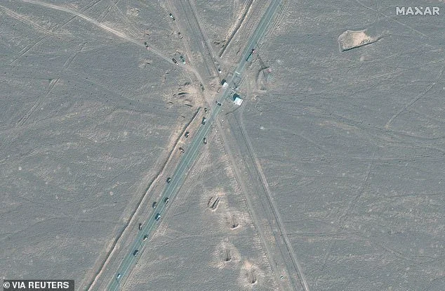 A satellite image shows vehicle movements from the Fordow nuclear facility, near Qom, Iran, Jun 20, 2025