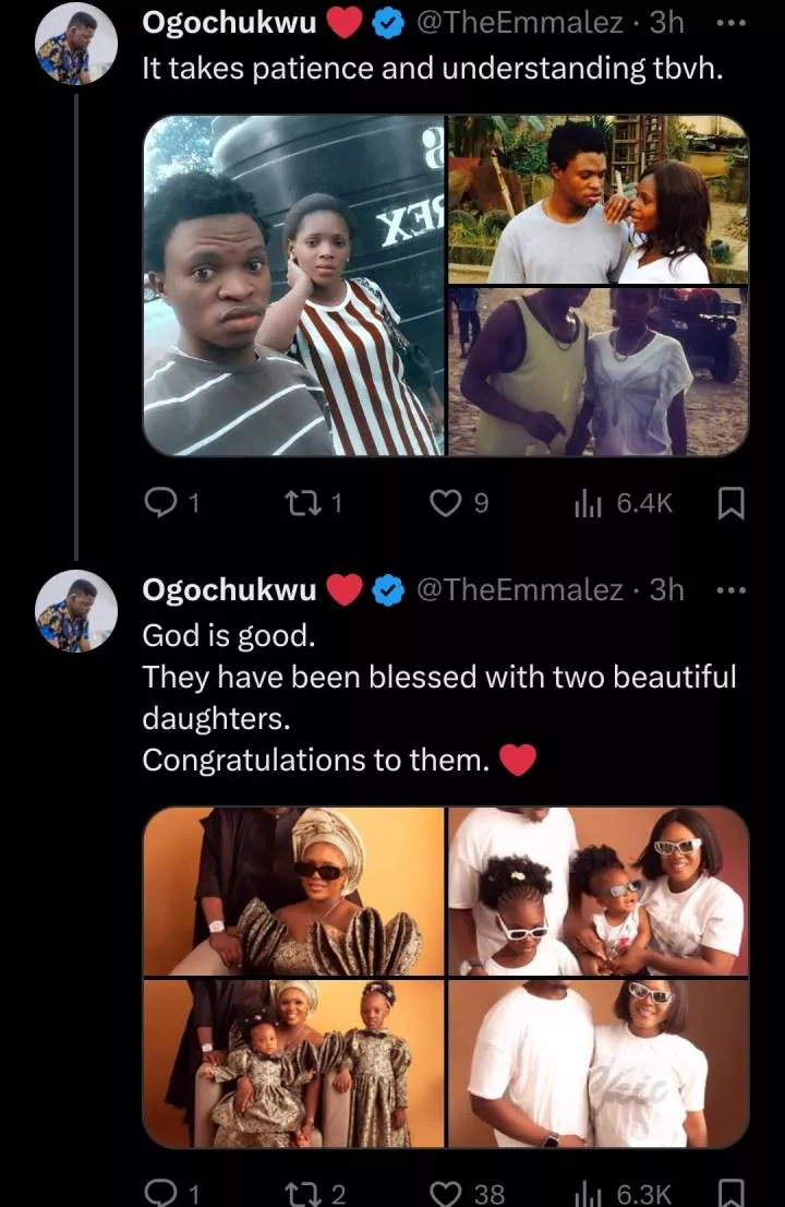 'Love is beautiful' - Man shares throwback pictures of himself, wife from secondary school to mark wedding anniversary