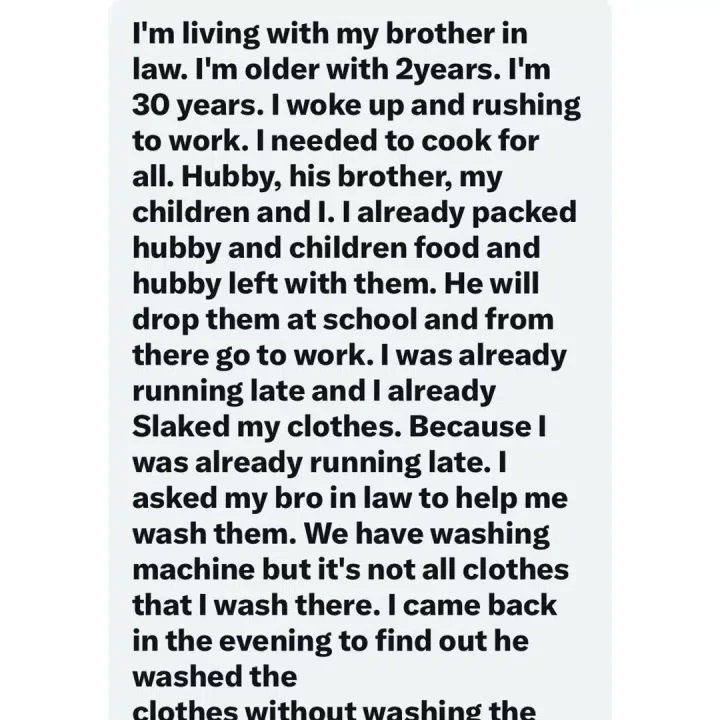 Lady rants after brother-in-law washed her clothes, snubbing her pants