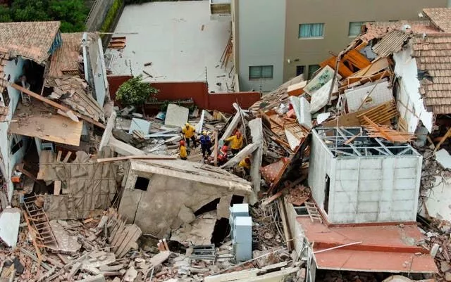 One de@d, many trapped as 10-storey hotel collapses in Argentina