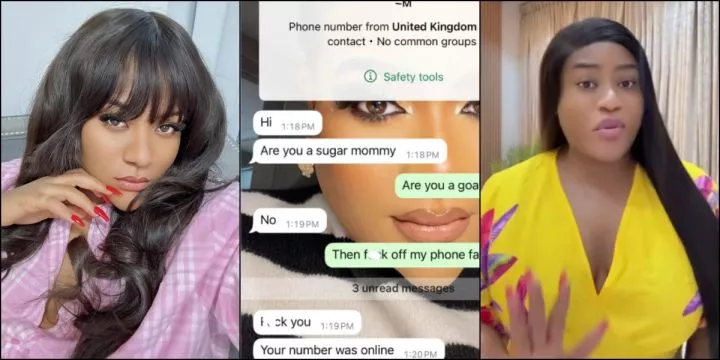 Nkechi Blessing lays curses on anonymous individual for posting her number online as sugar mummy