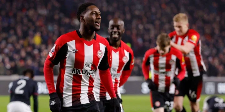 Brentford's Shandon Baptiste celebrates vs Luton