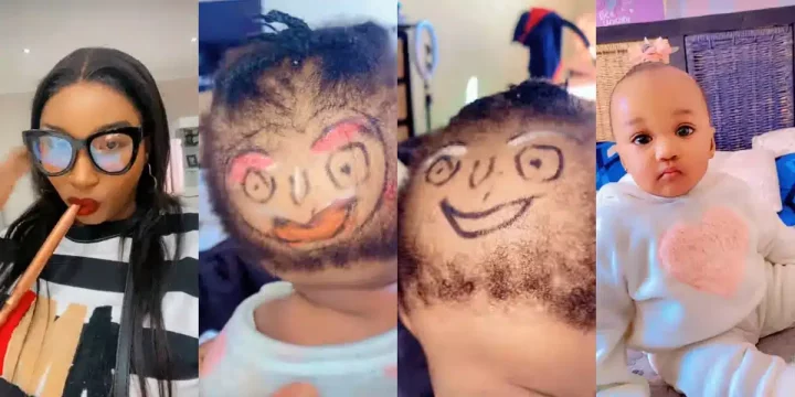 Hilarious artwork on daughter's head by mother goes viral