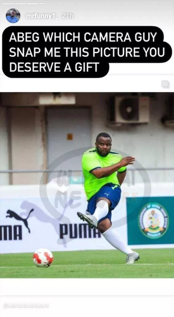 Sabinus rewards photographer with N500K for nice snapshot at recent charity match