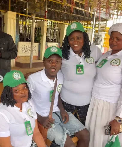 Portable beams happily as he becomes godfather of Nigerian Single Mothers' Association