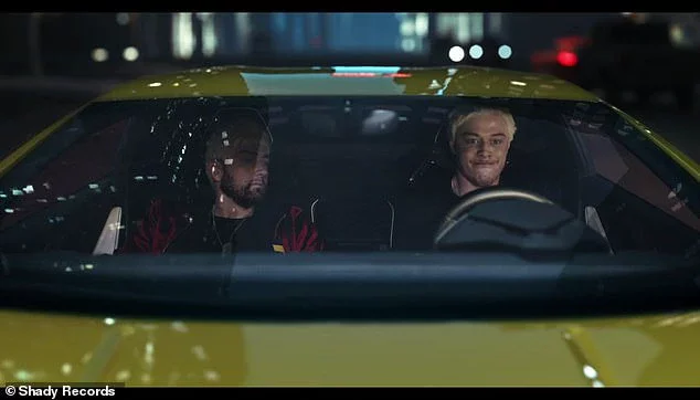 A blonde Pete Davidson resembles a young Eminem in one memorable scene that pokes fun at the SNL alum's repeat 2023 car wrecks ¿ one of which saw him charged with reckless driving