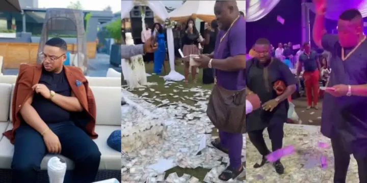 Netizen digs out old video of Cubana Chief Priest spraying naira notes, hints possible jail term