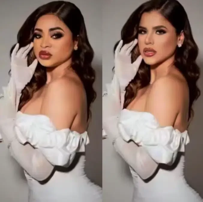 Nigerian actress dragged heavily online for photoshopping Iraqi influencer's body into her birthday pics