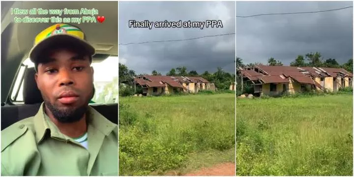 Corps member devasted as NYSC posts him to abandoned, ancient school