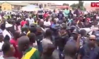BREAKING: Nigerians In South Africa Protest Against Police Brutality, Killing Of Nationals, Destruction Of Property