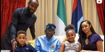 Seyi Tinubu shares photos of president with his family