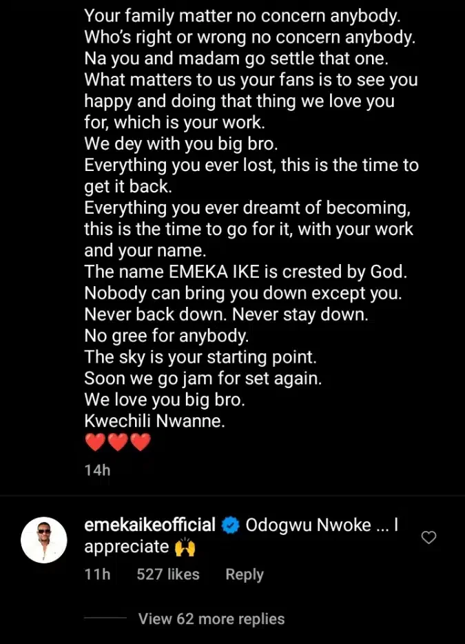 Emeka Ike reacts after Yul Edochie coached him on how to treat critics