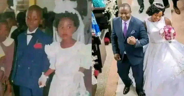 "We started out as flower boy and girl" - Man weds childhood crush