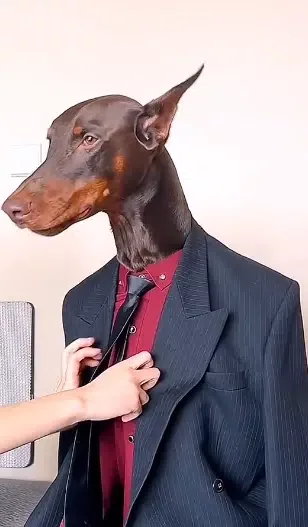 'It looks so gentlemanly' - Man stuns many as he wears his suit and tie for his dog like a human