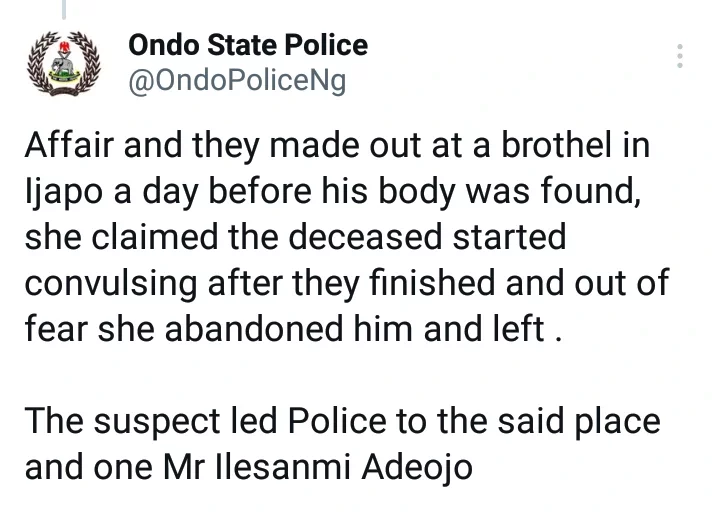 Police arrest woman, brothel owner for alleged murder of Akure socialite