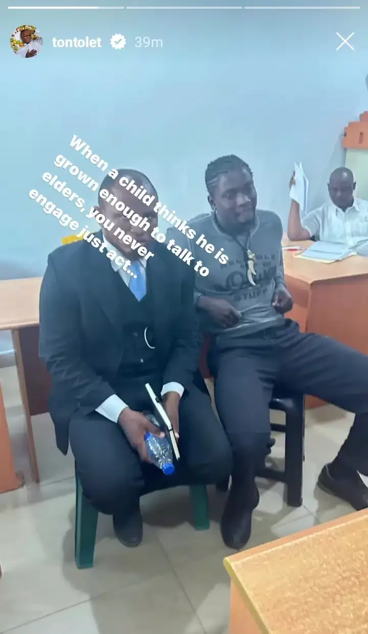 'Let it begin' - Tonto Dikeh says as she drops photo of VeryDarkman at police station