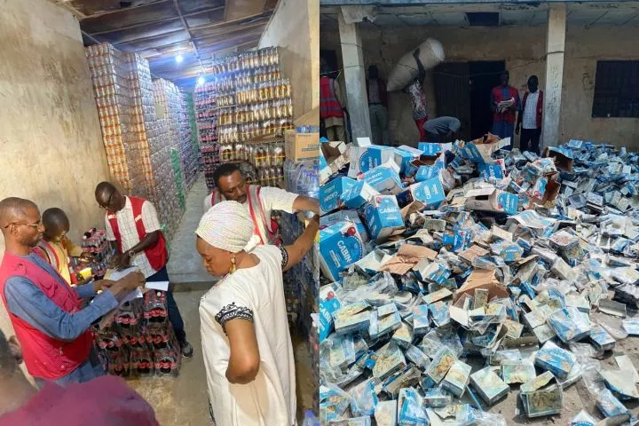 NAFDAC shuts down Kaduna warehouse stocked with expired products (Photos)