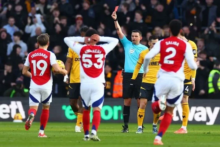 Michael Oliver brandished two red cards at the weekend