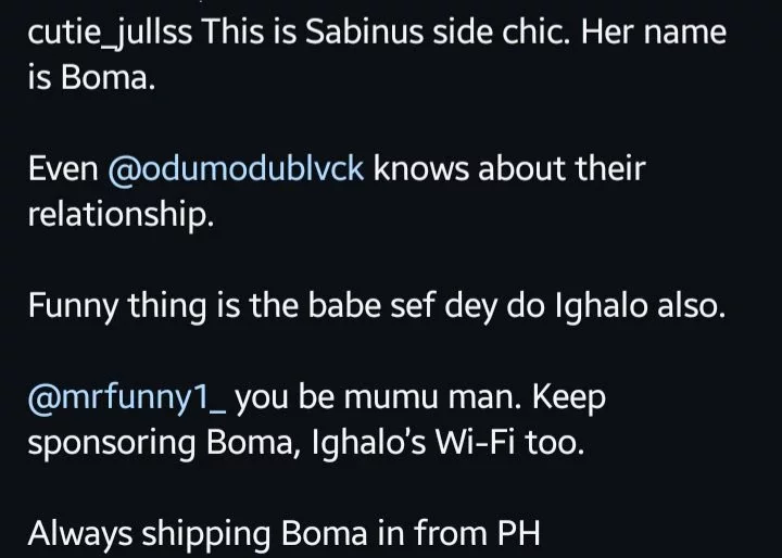 Sabinus and wife unfollow each other amid multiple cheating allegations involving Ighalo and Odumodublvck