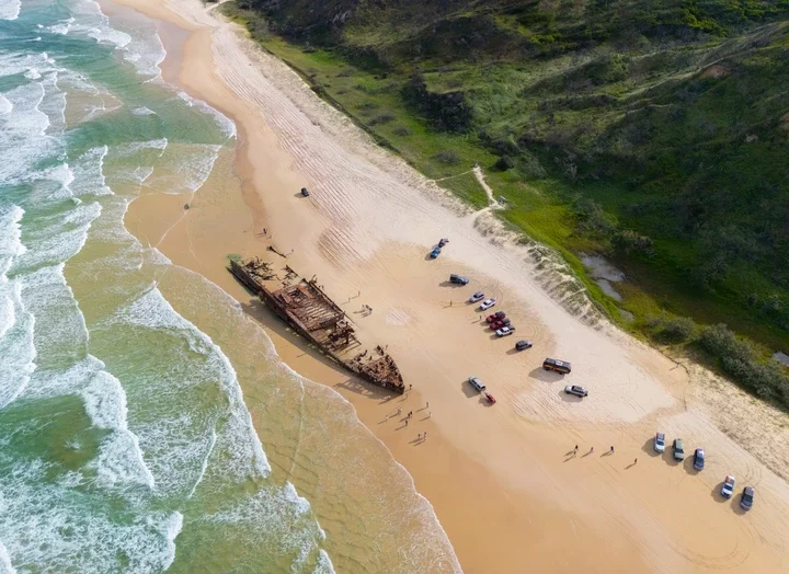 The SS Maheno was an ocean liner used to cross between Australia and New Zealand before becoming a war-time hospital ship