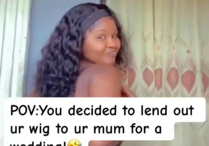 'I own the wig and the owner' - Nigerian mother refuses to return wig borrowed from daughter for wedding