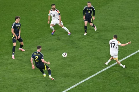 Florian Wirtz fired Germany to the lead with this remarkable strike in the 10th minute.