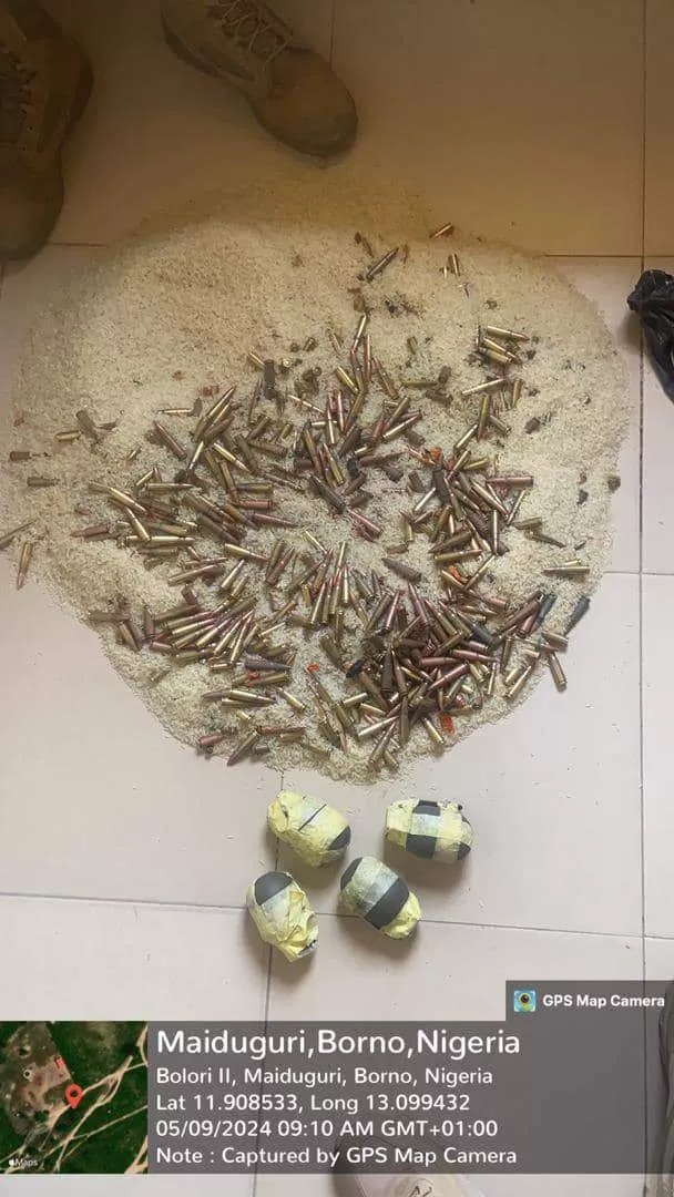 Nigerian Army arrests soldier found in possession of ammunition and explosives concealed inside bag of rice in Borno