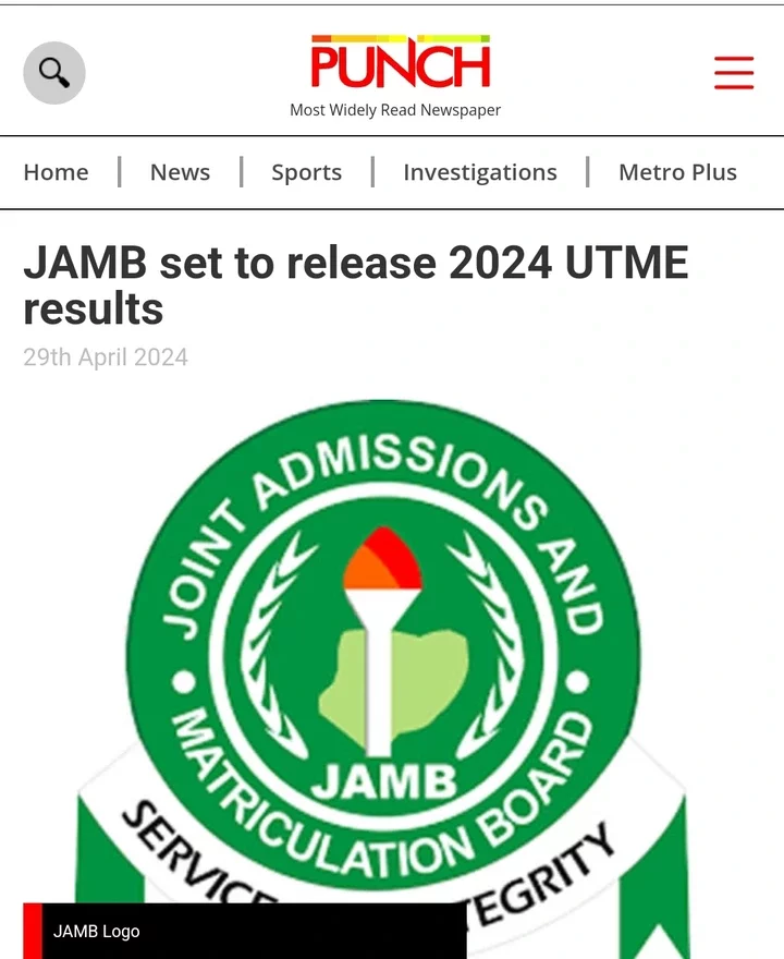 Today's Headlines: JAMB set to release 2024 UTME results, PDP wins Oyo 33 LG seats